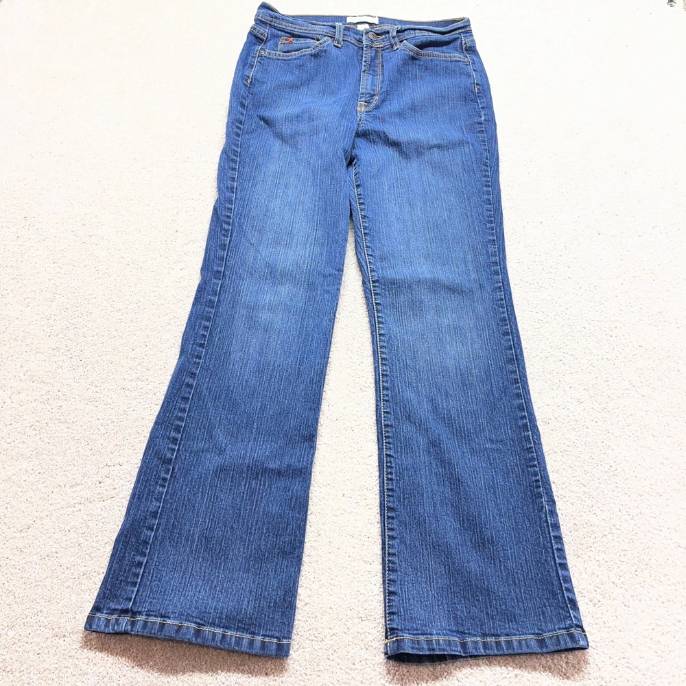 Jeanstar Bootcut‎ Jeans Womens 10 Short Blue Medium Wash High Rise Stretch Denim